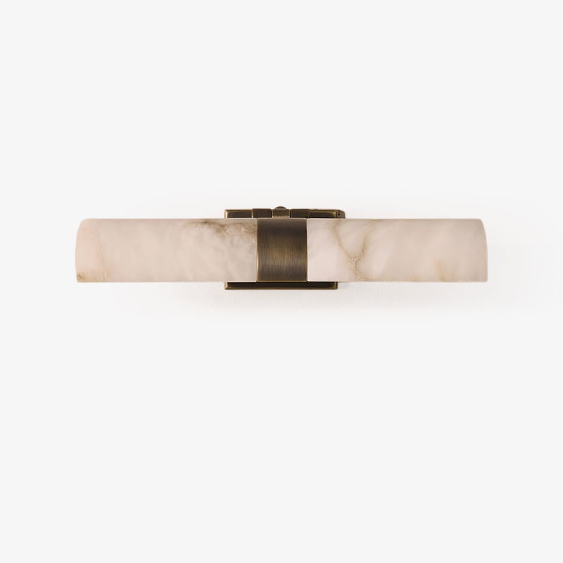 Lumiel Alabaster Wall Light - Wall Lamp, Hardwired Wall Sconce, Metal, L 32cm x W 20cm x H 7cm