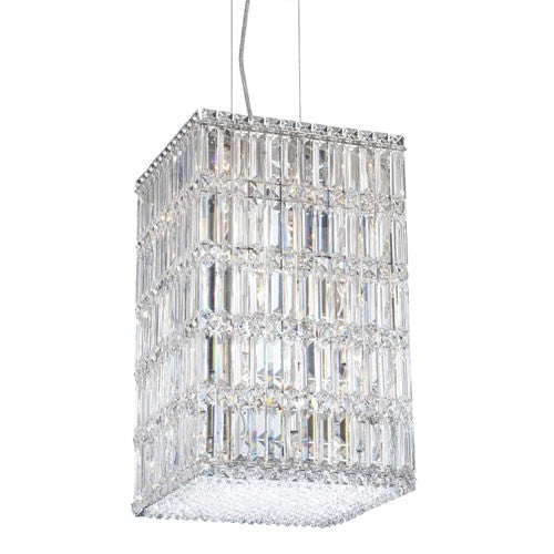 Stainless Steel 21-Light Clear Spectra Crystal Pendant