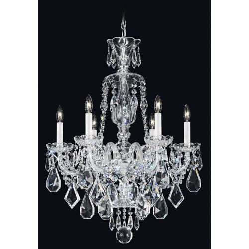 Silver Six-Light Clear Heritage Handcut 22W Chandelier