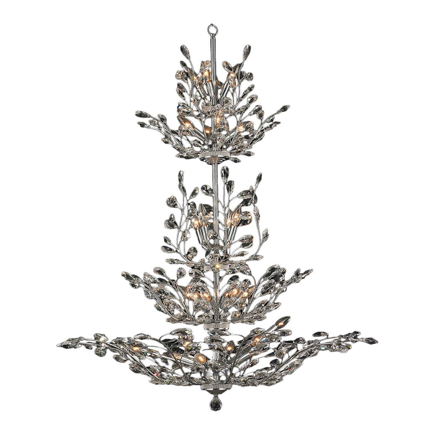 Corp Aspen Polished Chrome Twenty-Six-Light Chandelier