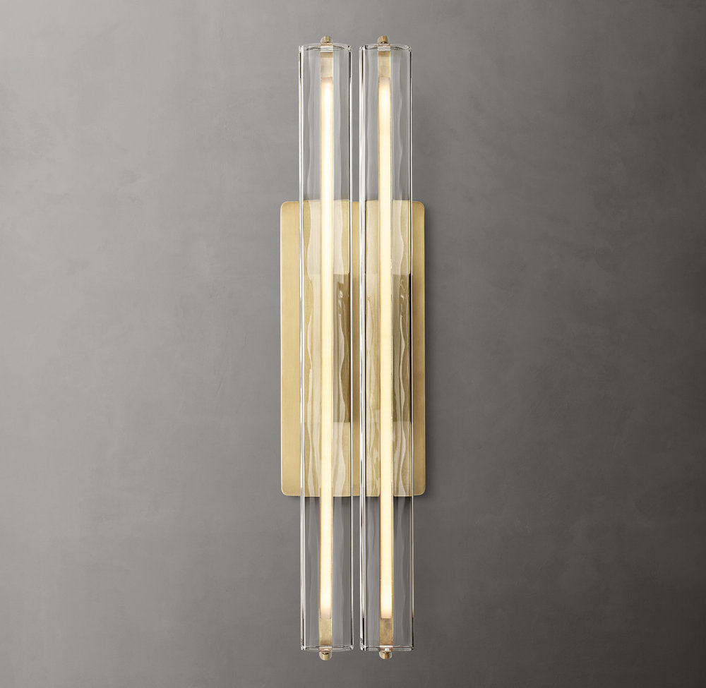 Audubon Crystal Double Wall Light, Hardwired Wall Sconce, detail 8
