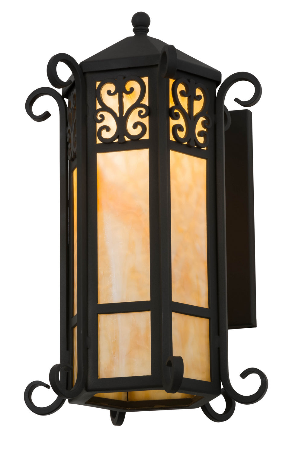 Caprice 1-Light 21.00" Wrought Iron Wall Sconce front view