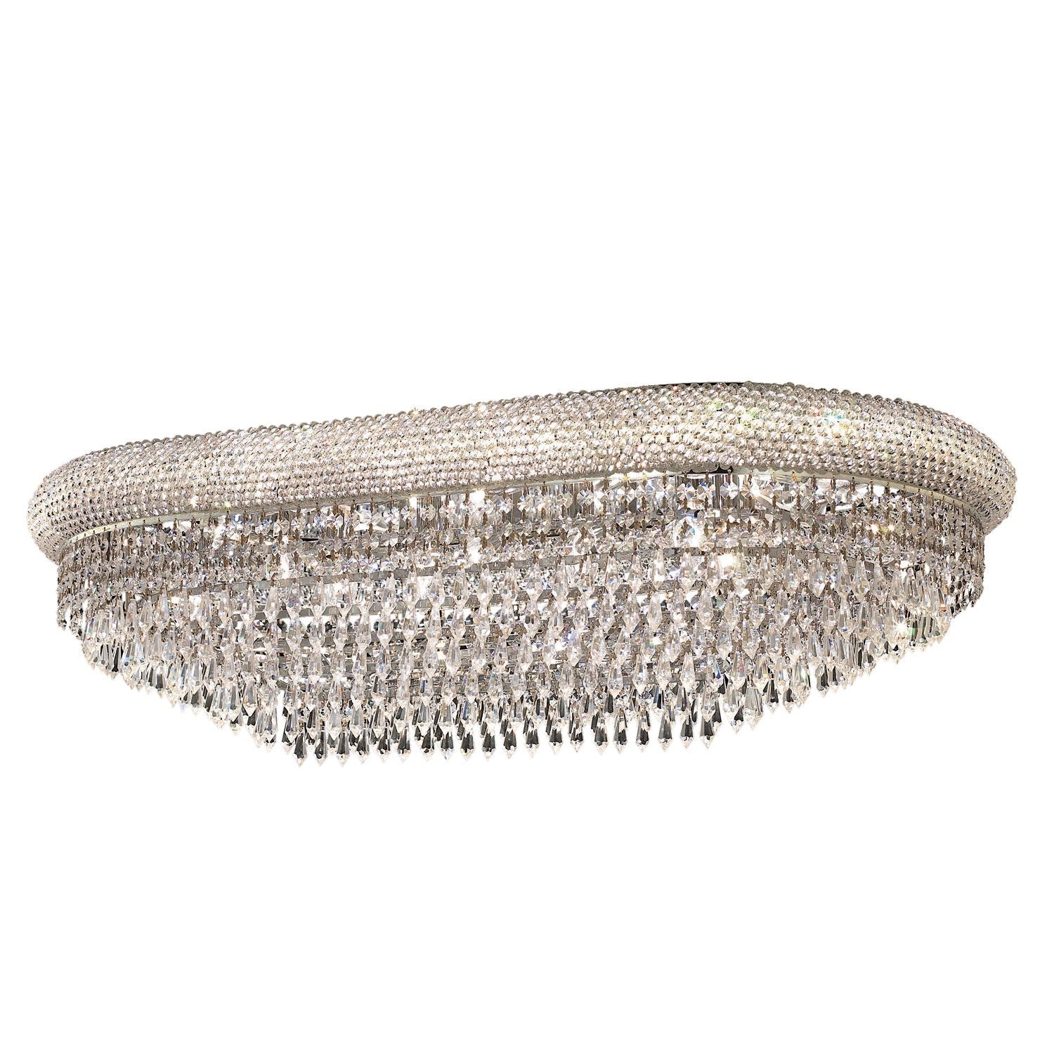 Primo Prism Chrome Eighteen-Light 36-Inch Ceiling Light