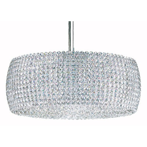 Stainless Steel Three-Light Crystal Pendant Light