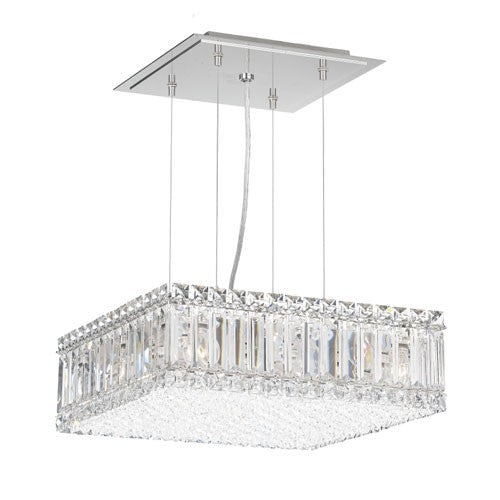 Stainless Steel Nine-Light Clear Spectra Pendant Light