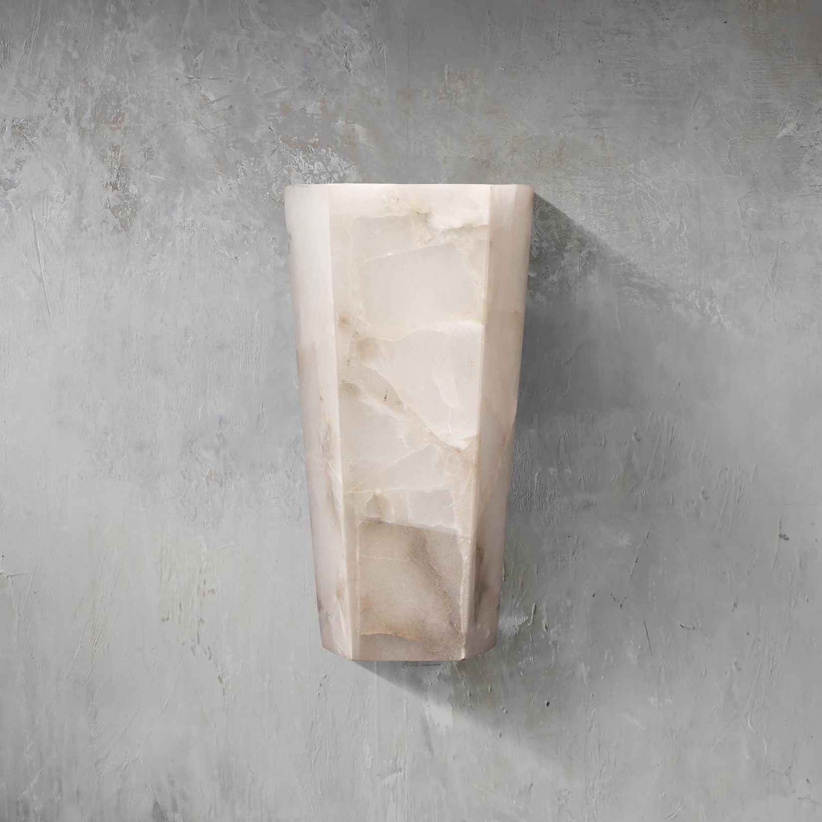 Alabaster He x agonal Sconce