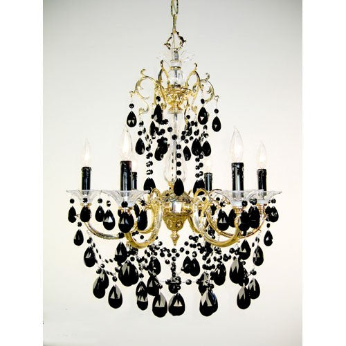Via Venteo 24K Gold-Plated Six-Light Chandelier