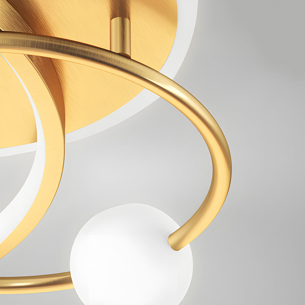 Multi-circle LED Flush Ceiling Light Gold/Balck/White