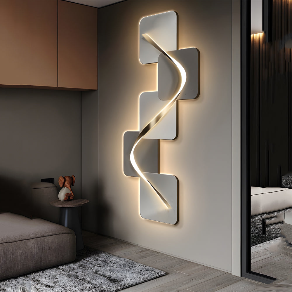Crystal Geometric LED Wall Art Light USB Wall Painting