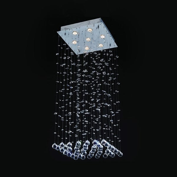 Contemporary Crystal Chandelier in Polished Chrome