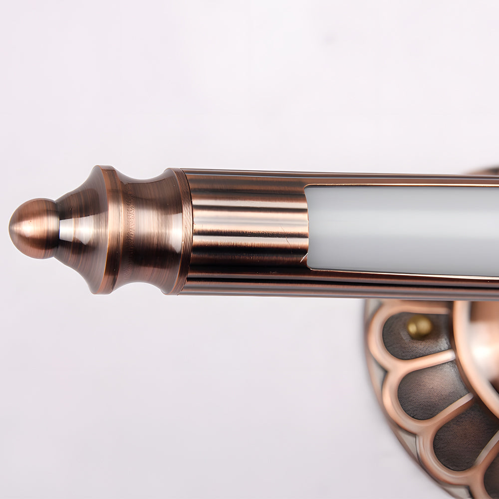 Retro Cylinder LED Bathroom Vanity Light with Flower