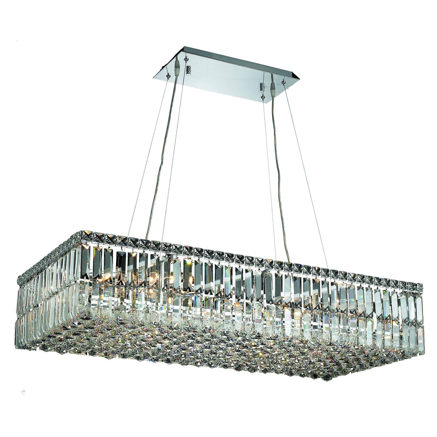 Chrome Sixteen-Light 18-Inch Pendant with Royal Cut
