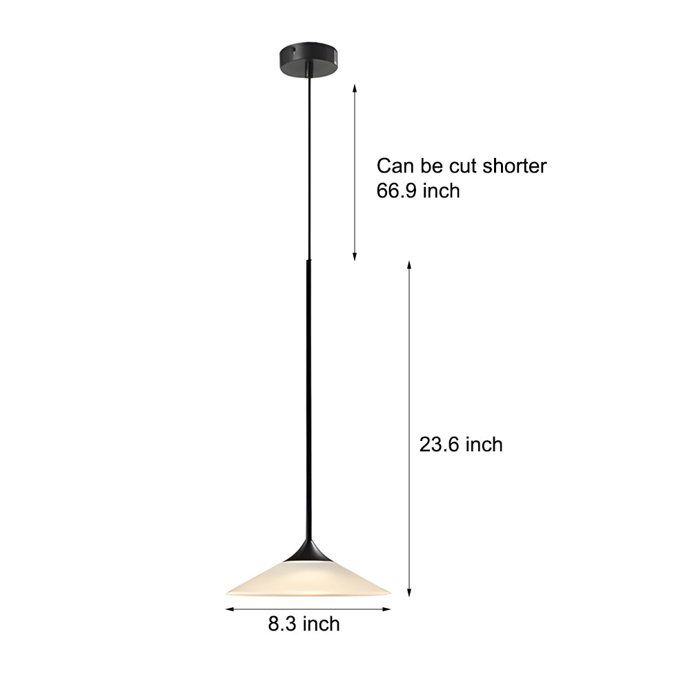 1-Light 5W LED Mini Cone Pendant Light with Acrylic