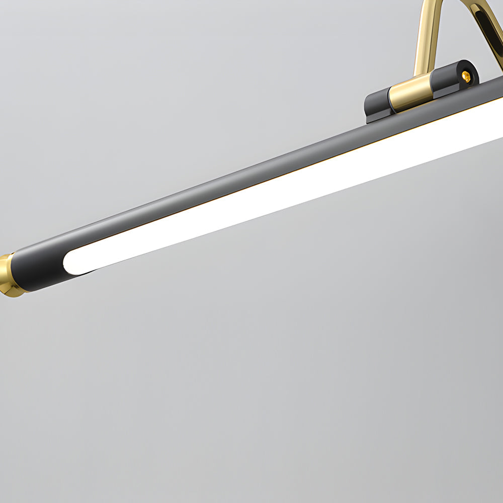 Gold and Black Rotatable Linear Vintage Vanity Light