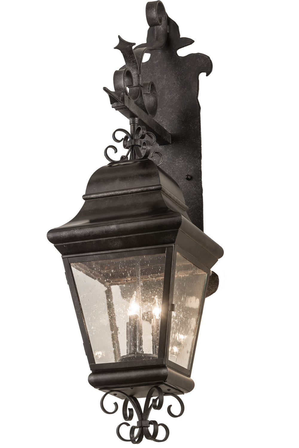 Monaco 3-Light 39.00" Smoke Wall Sconce front view