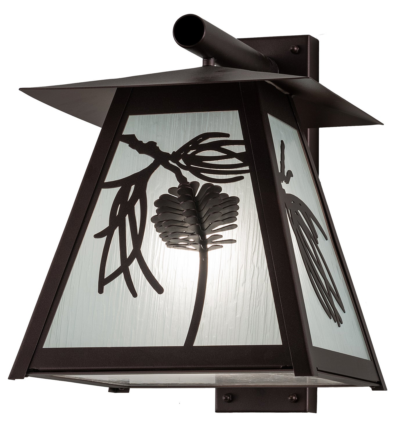 Scotch Pine 1-Light 19.50" Mahogany Bronze Wall Sconce front view