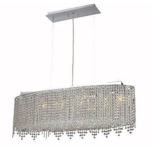 Moda Chrome Six-Light Chandelier with Clear Royal Cut