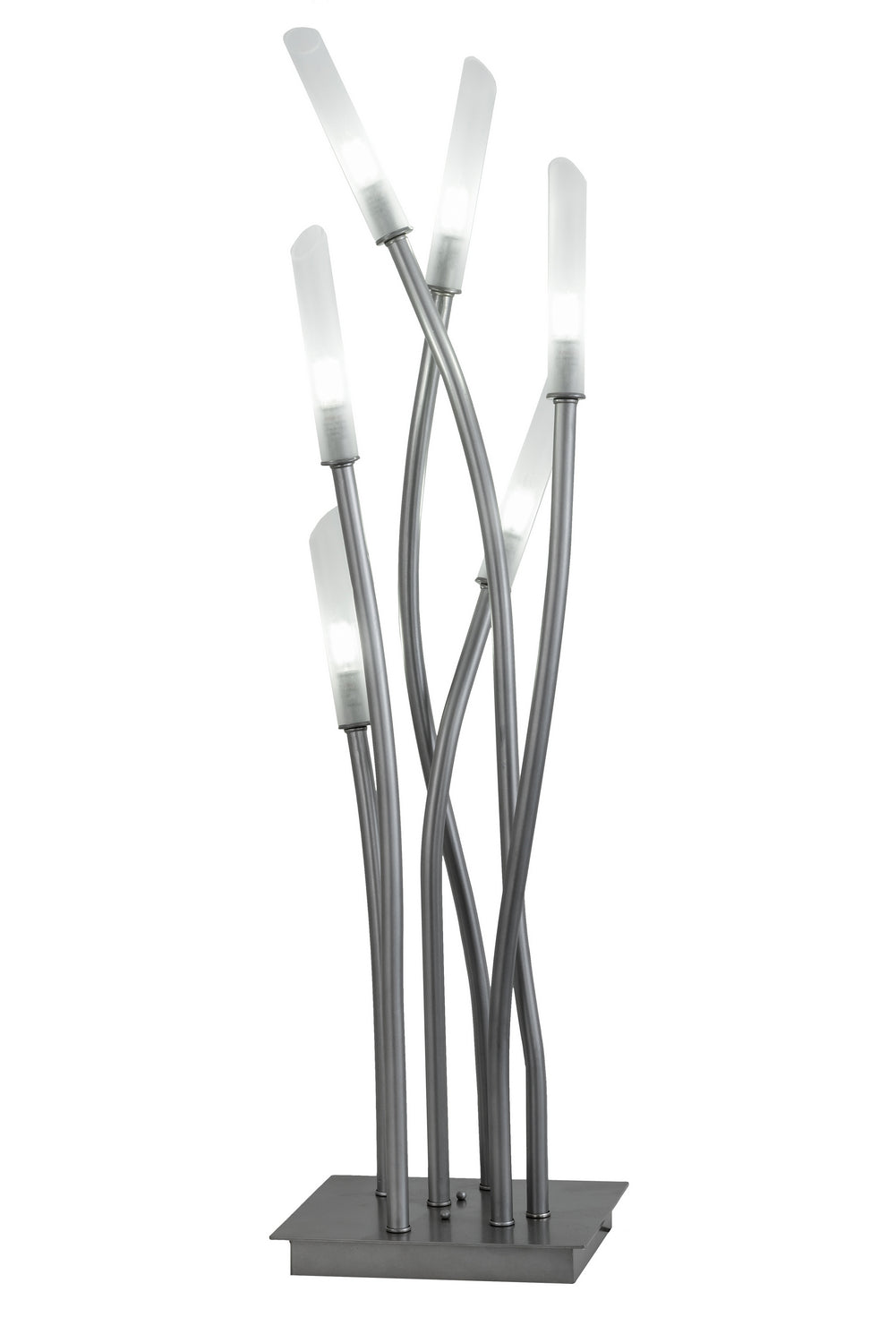 6-Light 42.00" Nickel LED Outdoor Wall Sconce front view
