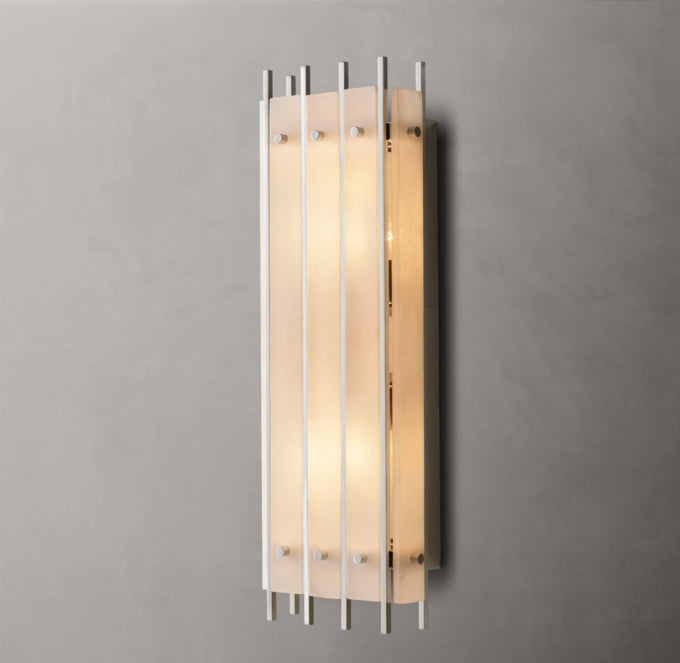 San Marco Alabaster Grand Box Sconce, Bedroom Wall Sconce, detail 18