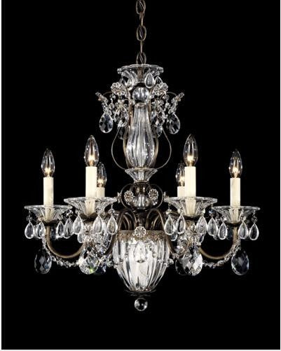 Etruscan Gold Seven-Light Clear Heritage Chandelier