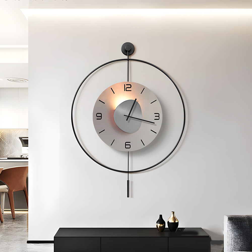Battery Operated Round LED Hanging Metal Pendant Light