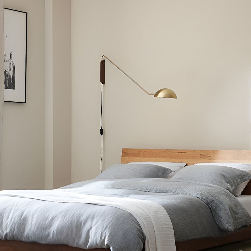 Adjustable Creative E26 Nordic Pivot Arm Wall Light, Bedroom Wall Sconce, detail 4
