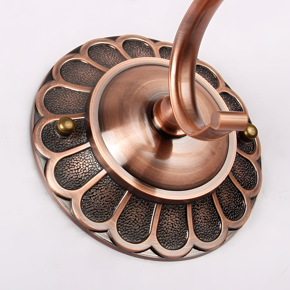 Retro Cylinder LED Bathroom Vanity Light with Flower