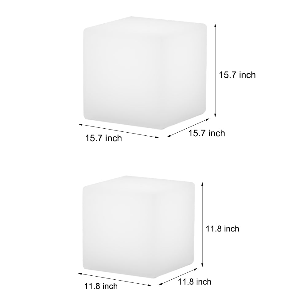 Waterproof Luminous Square Cubes LED White USB Solar Exterior Floor Light, Outdoor Wall Light, detail 7
