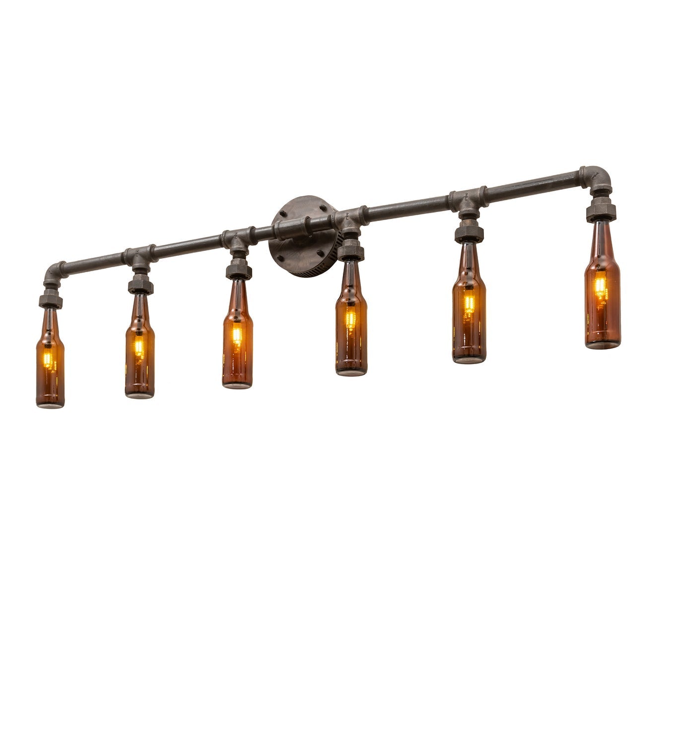 PipeDream 6-Light 14.50" Raw LED Wall Sconce front view