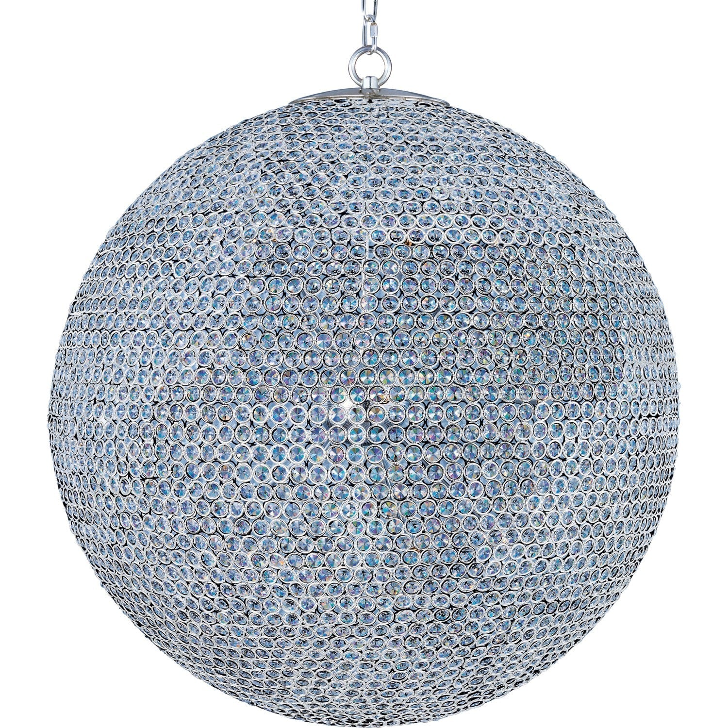 International Glimmer Plated Silver Chandelier
