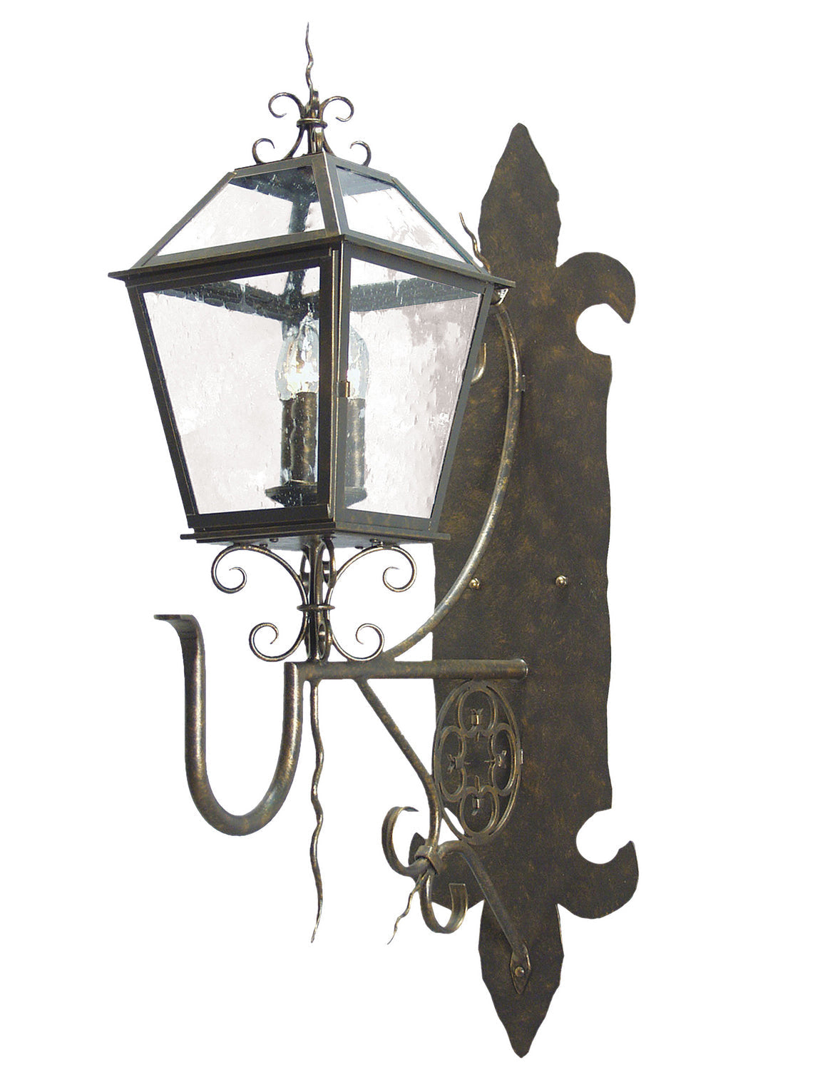 Stallone 3-Light 40.00" Golden Bronze Wall Sconce front view
