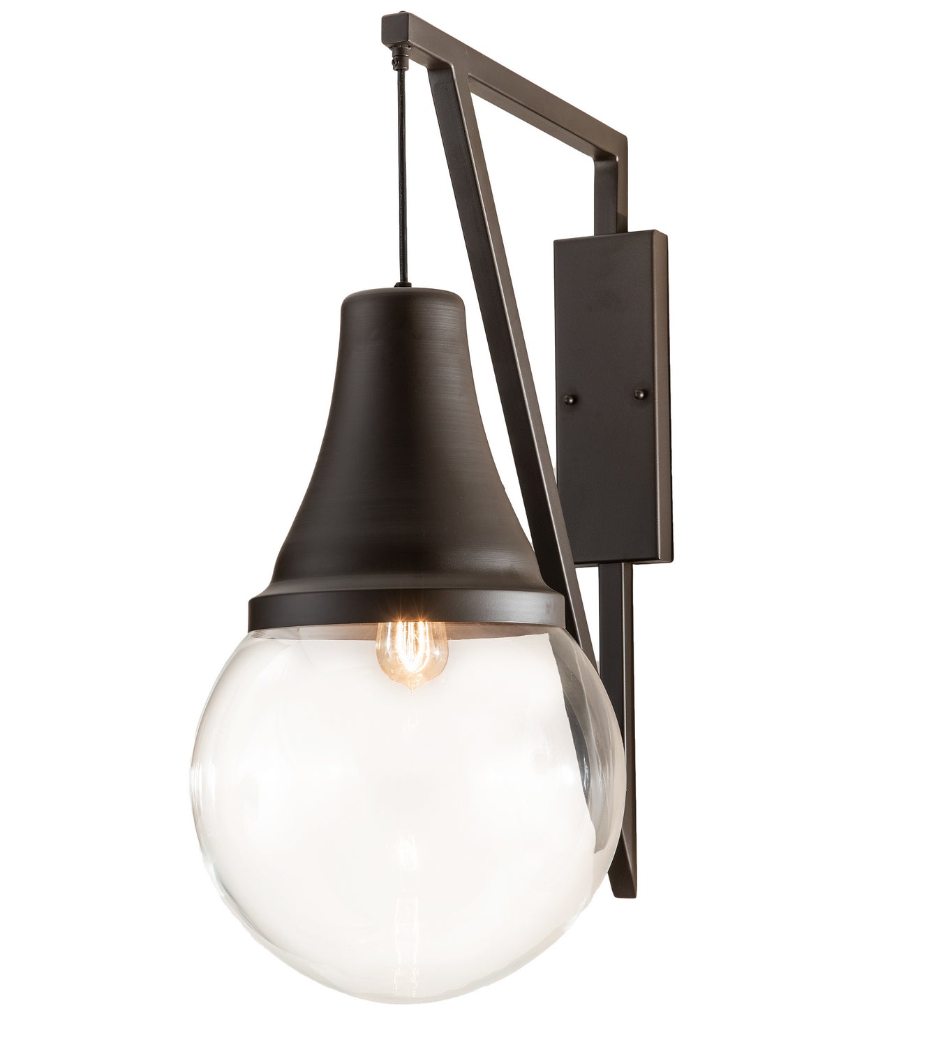 Aideen 1-Light 28.00" Oil Rubbed Bronze LED Wall Sconce front view
