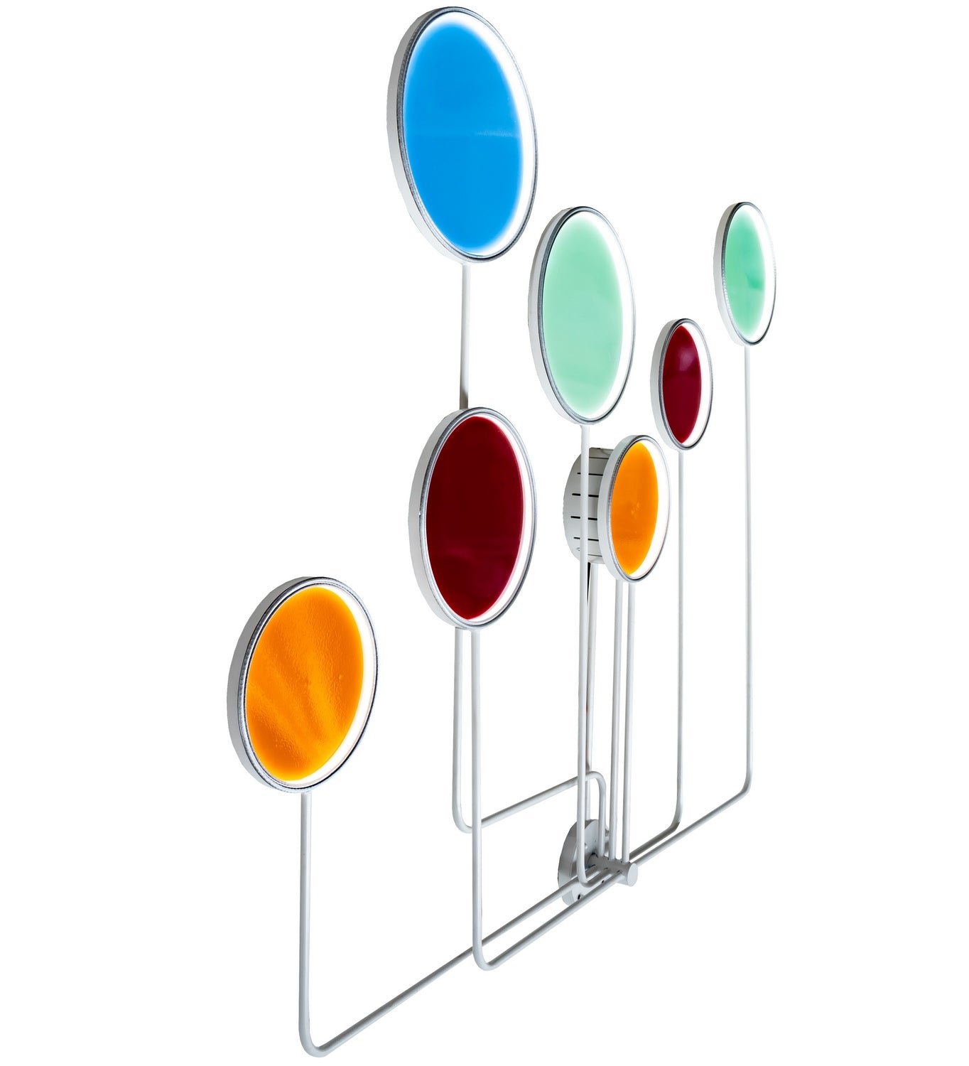 Paletta 2-Light 56.00" White, Red, Green, Blue, And Orange LED Wall Sconce detail view 3
