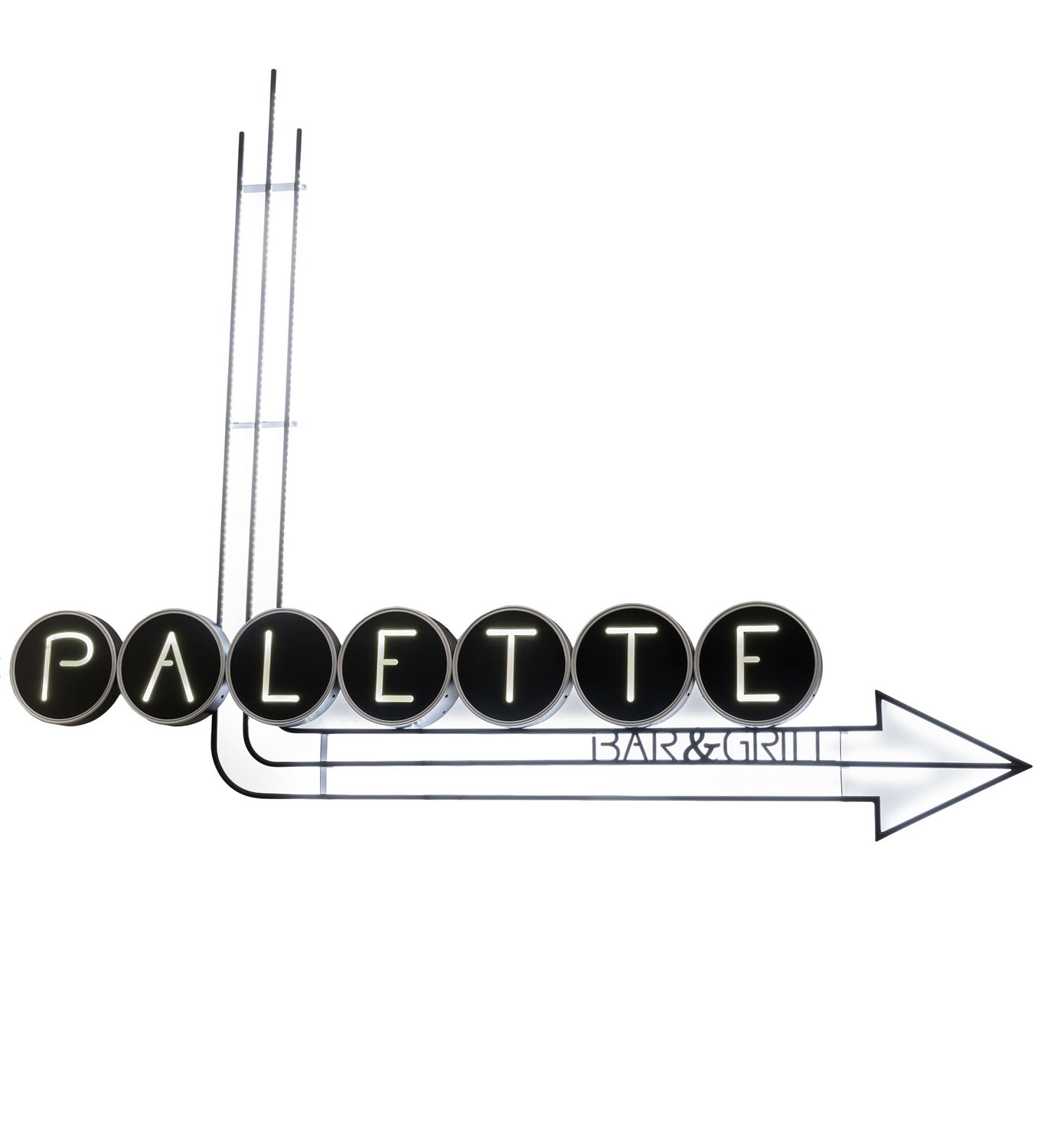 Paletta 10-Light 69.00" Solar Black LED Wall Sconce front view