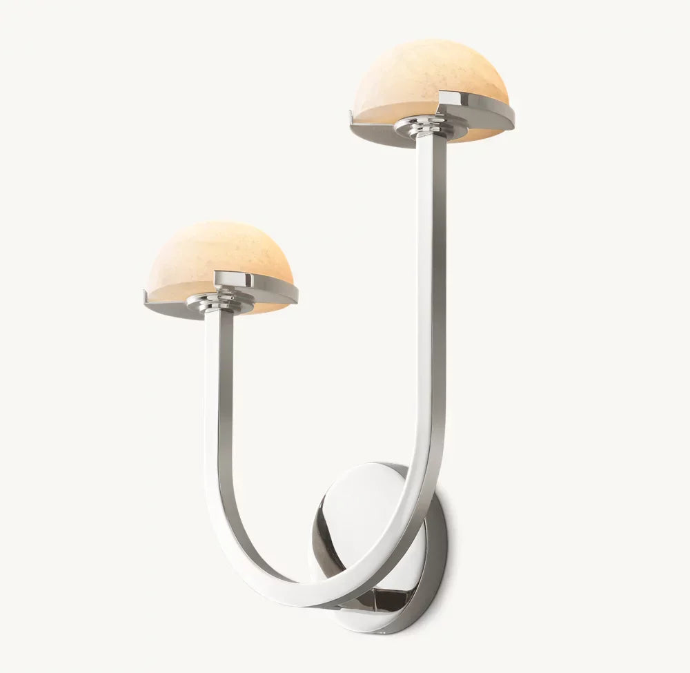 Pedra Double Wall Light - Left, Bedroom Wall Sconce, detail 13