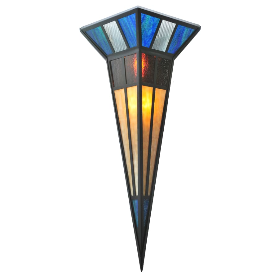 Polaris 2-Light Wall Washer with Stained Glass