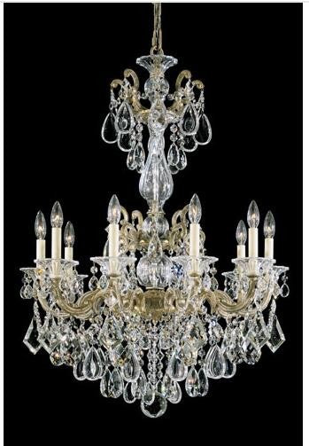 Bronze 10-Light Clear Heritage Handcut 28W X Chandelier