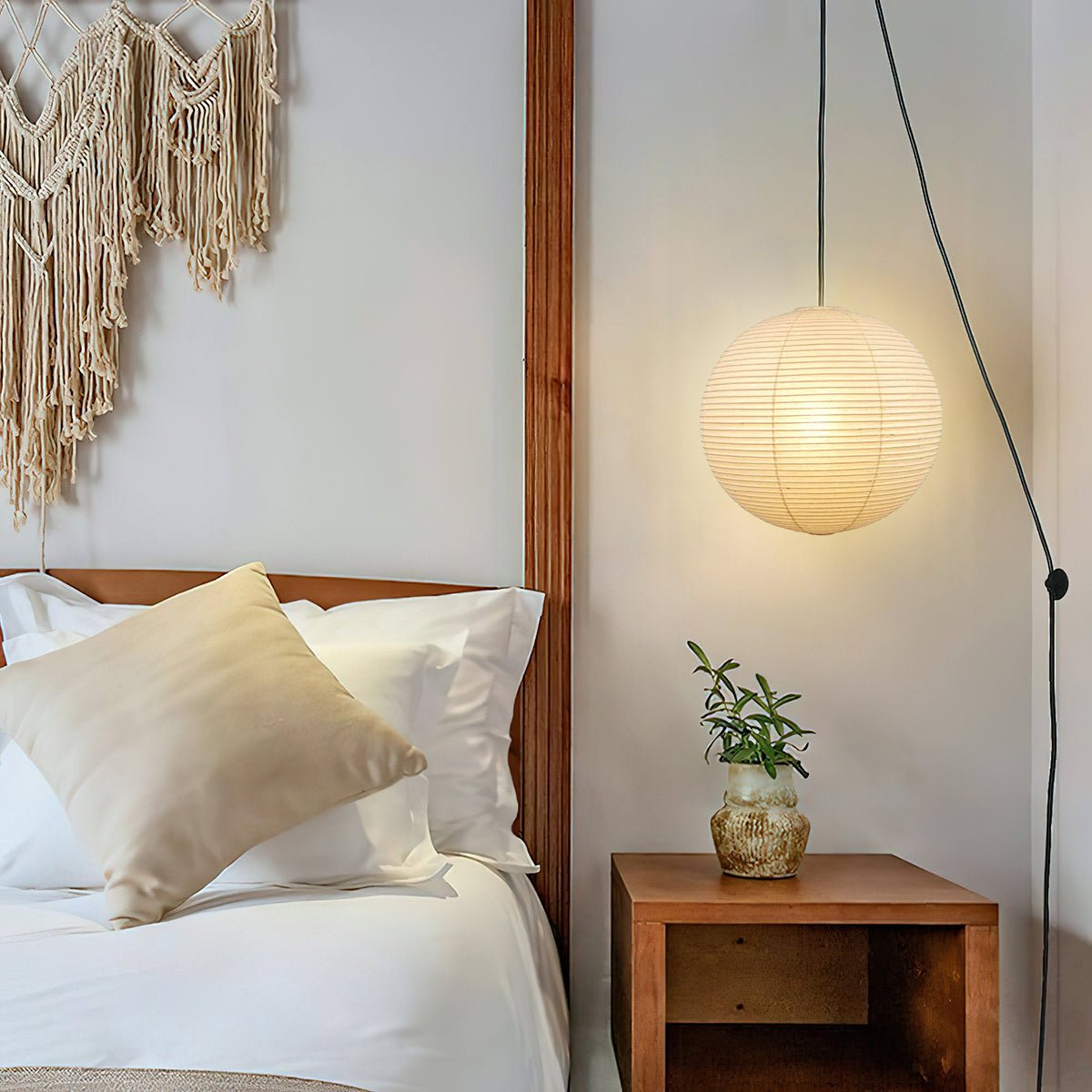 Akari a Round Swag Light Pendant Light