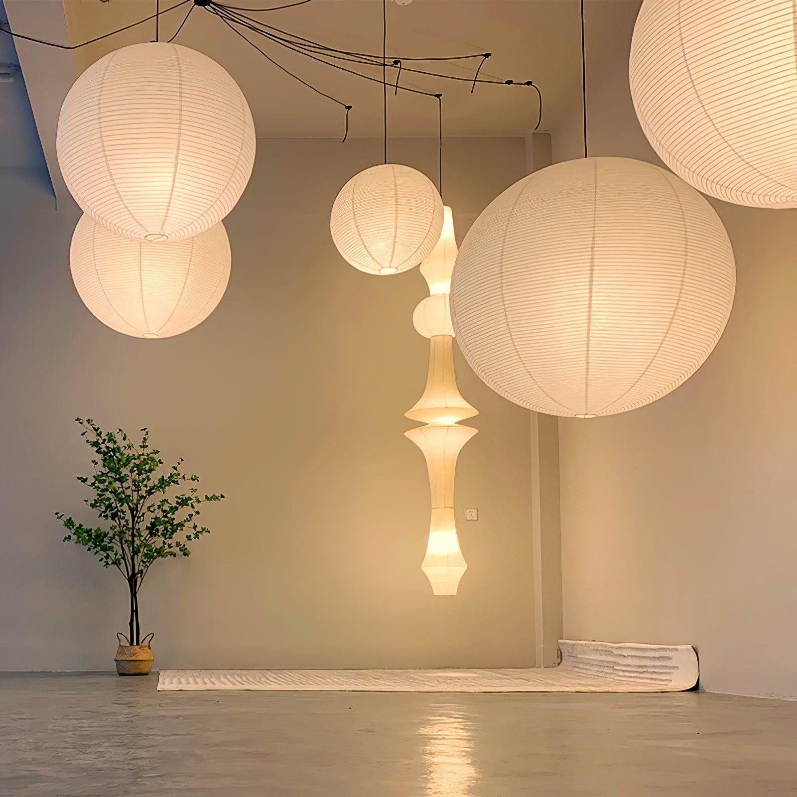 Akari a Round Swag Light Pendant Light
