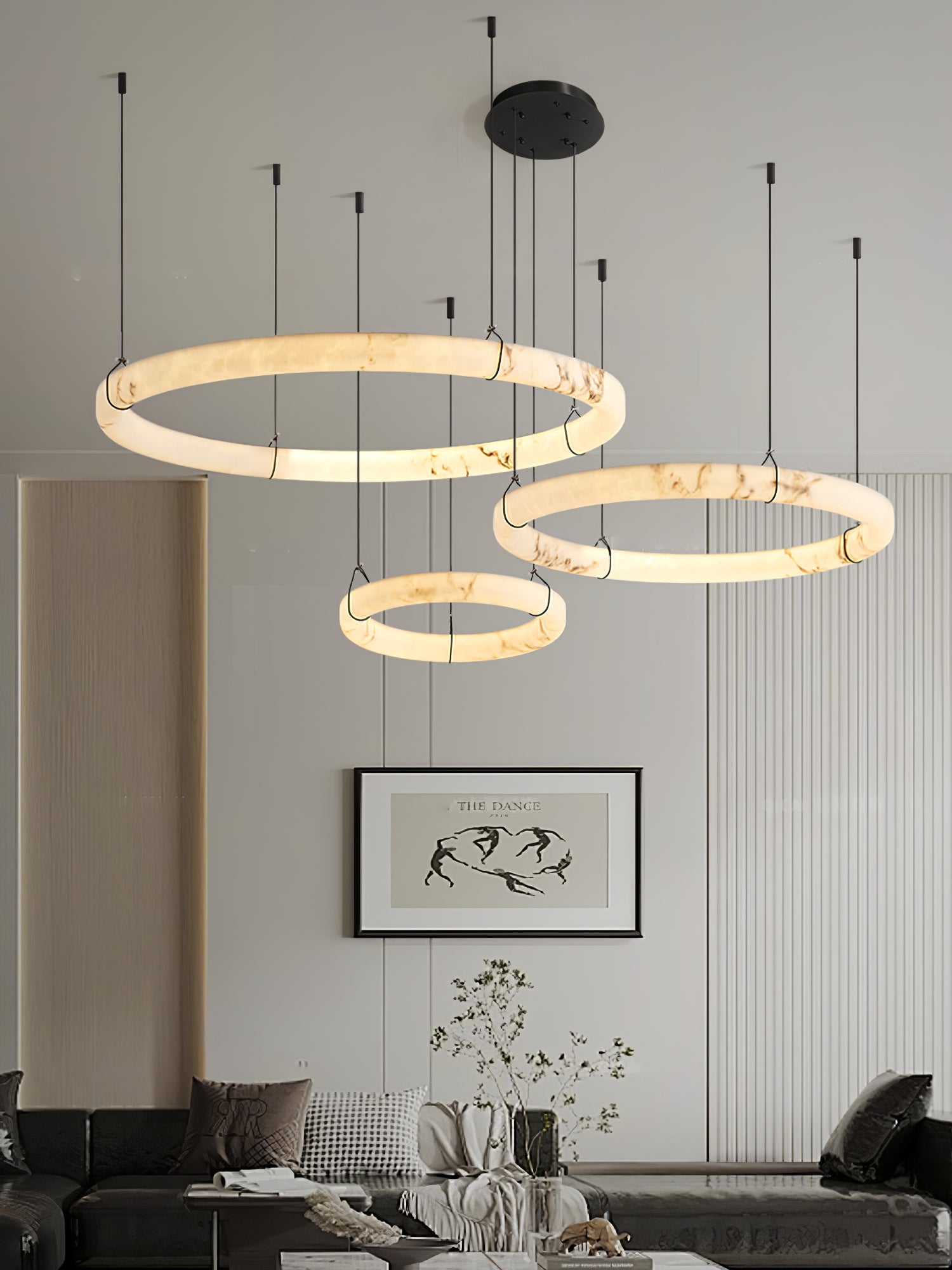 Alabaster Ring Chandelier