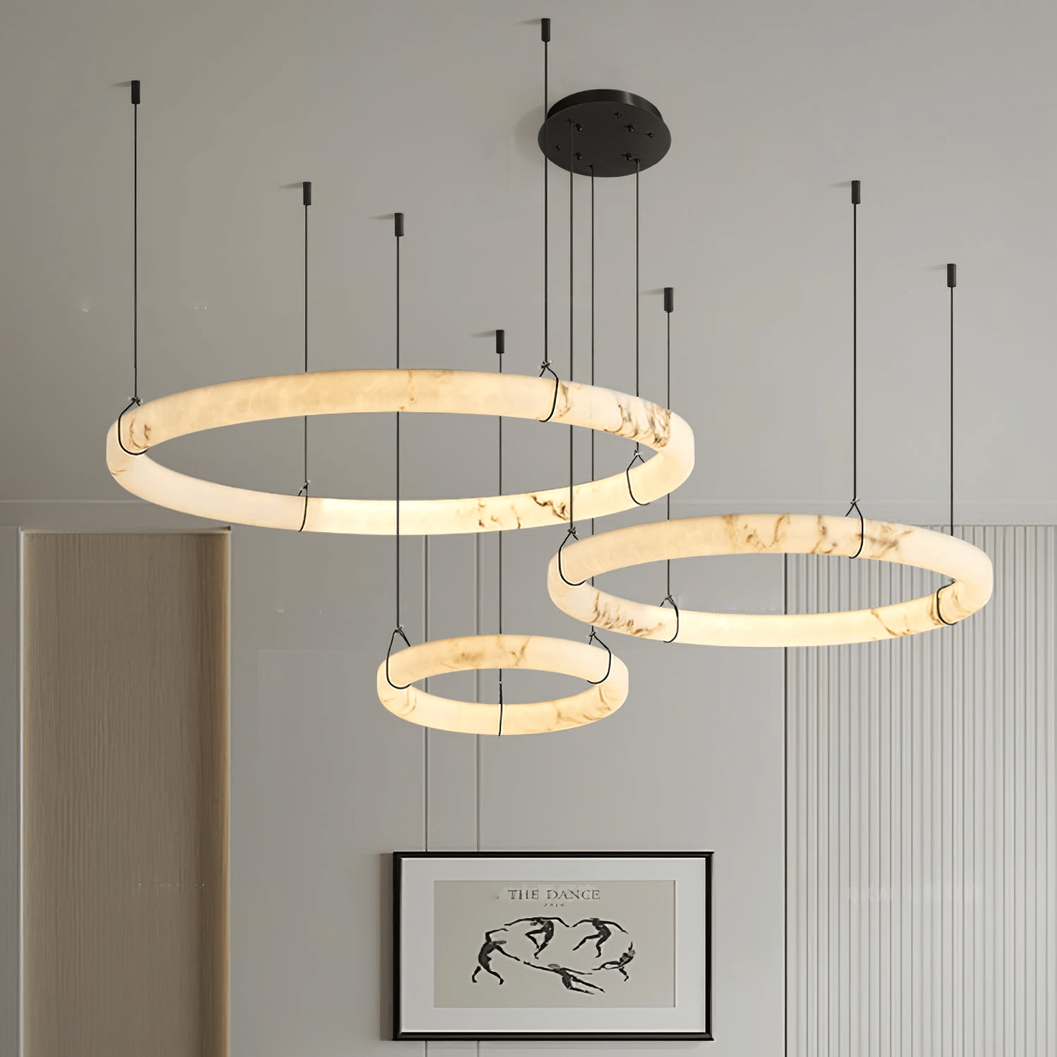 Alabaster Ring Chandelier