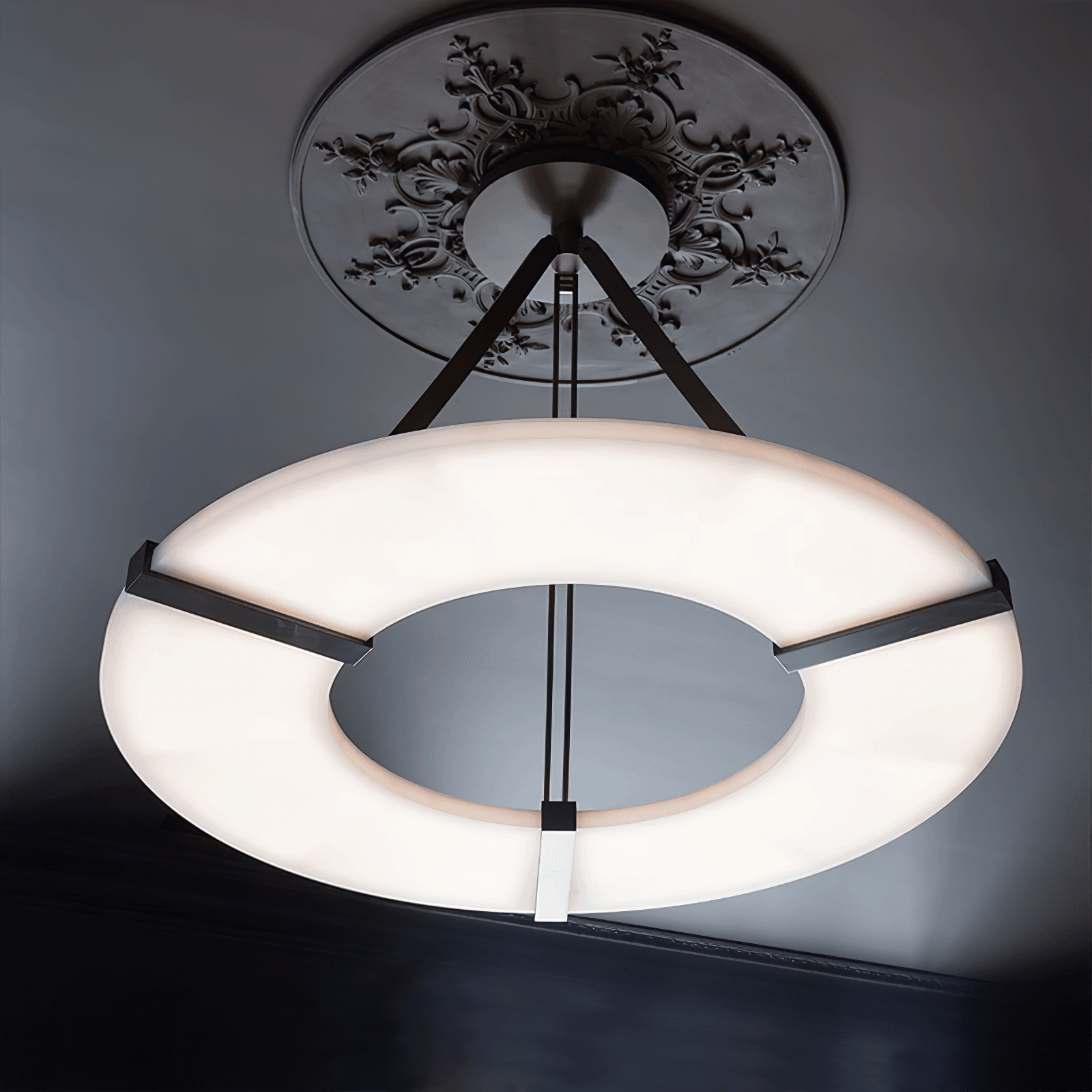 Alabaster Halo Chandelier