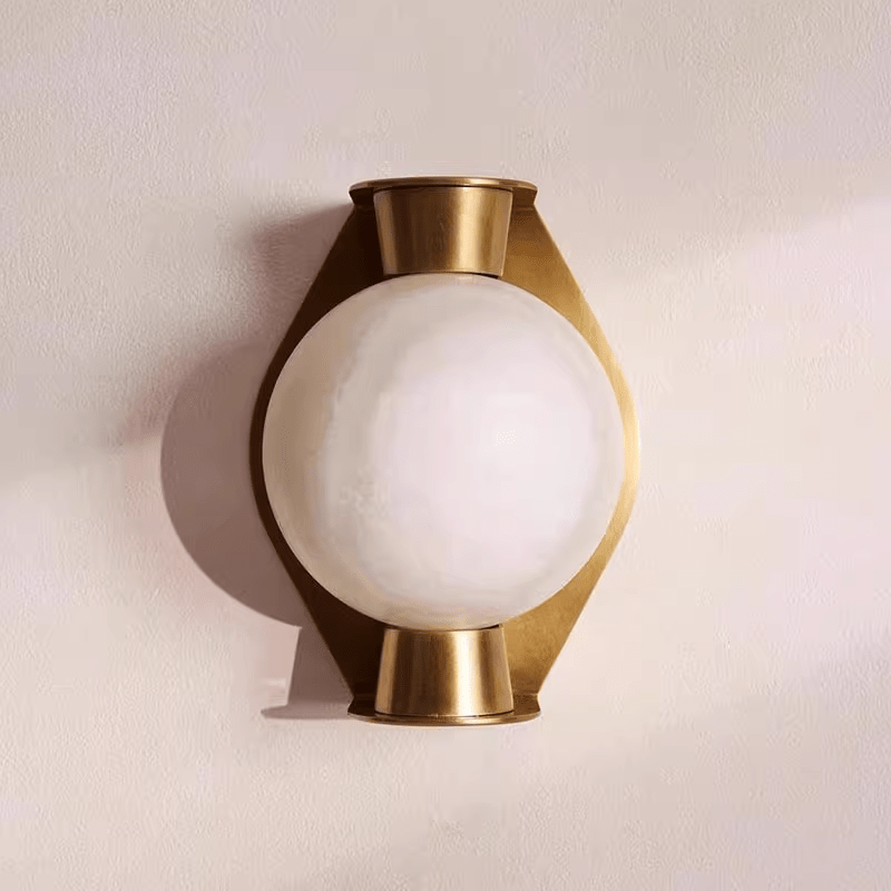 Alabaster Orb Sconce