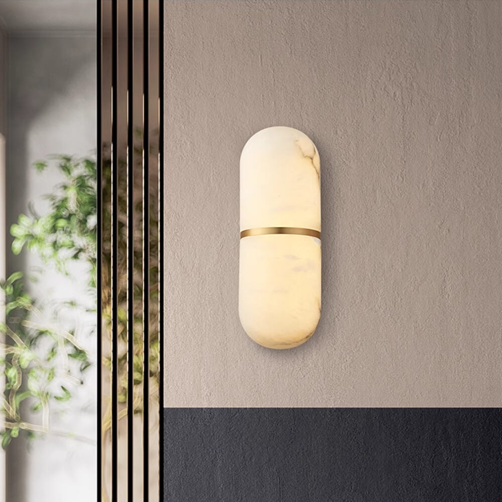 Alabaster Pill Wall Sconce