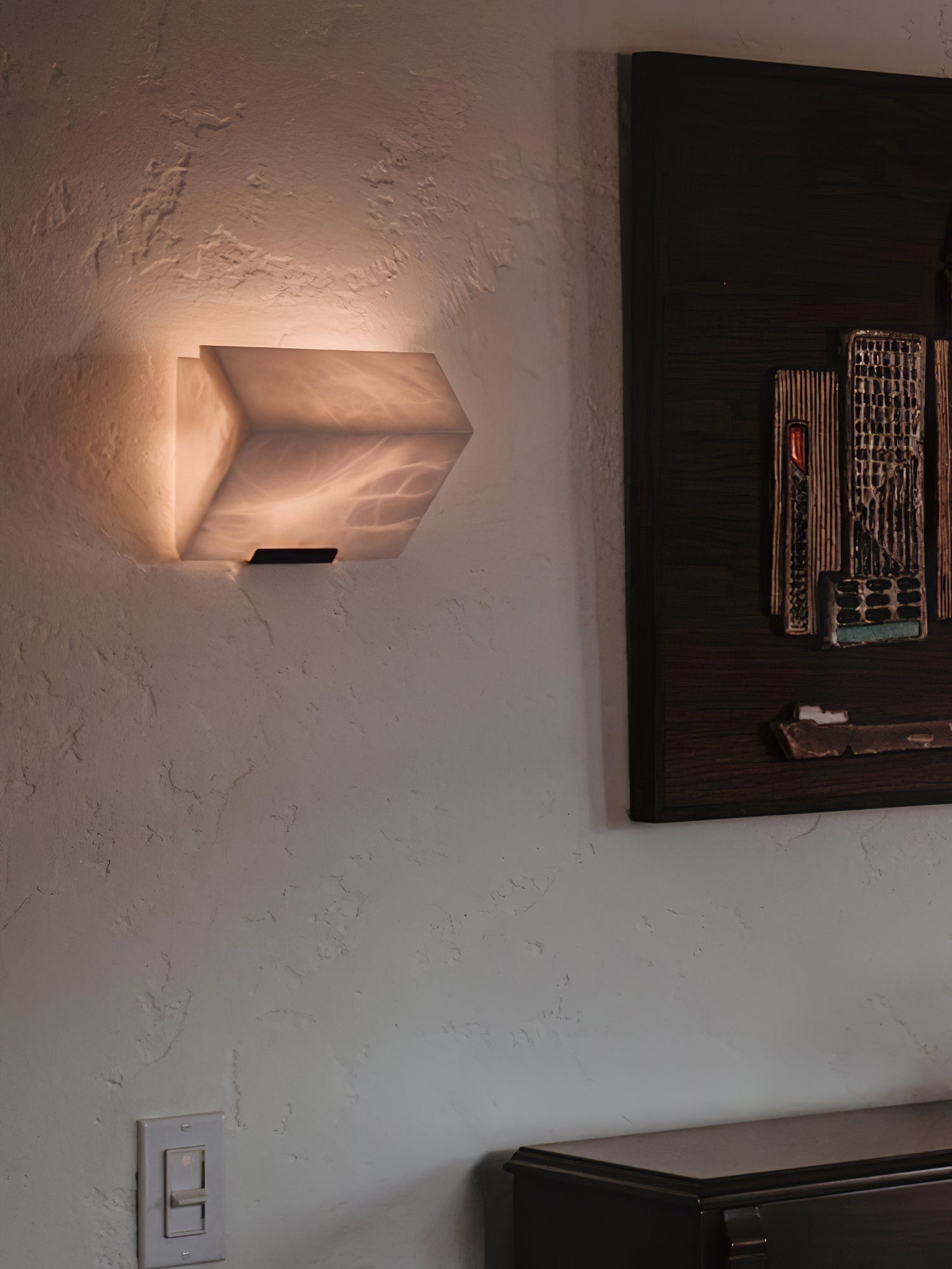 Alabaster Staircase Plug-In Wall Light, Plug-In Wall Sconce, detail 22