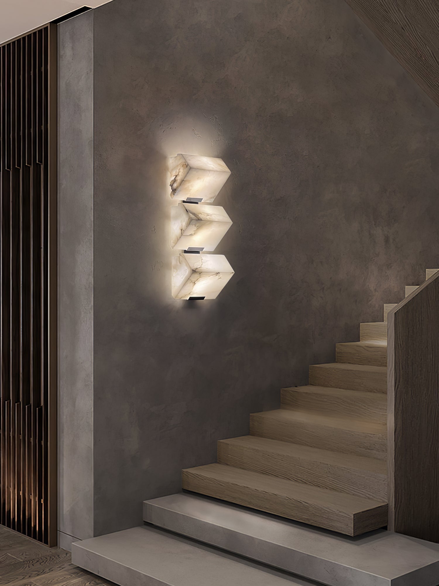 Alabaster Staircase Plug-In Wall Light, Plug-In Wall Sconce, detail 19