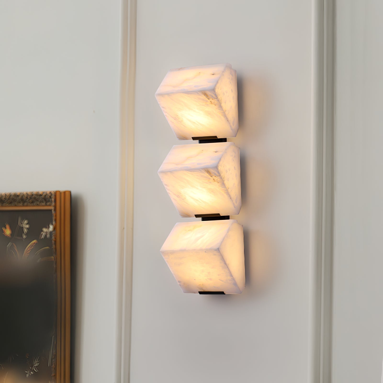 Alabaster Staircase Plug-In Wall Light, Plug-In Wall Sconce, detail 13