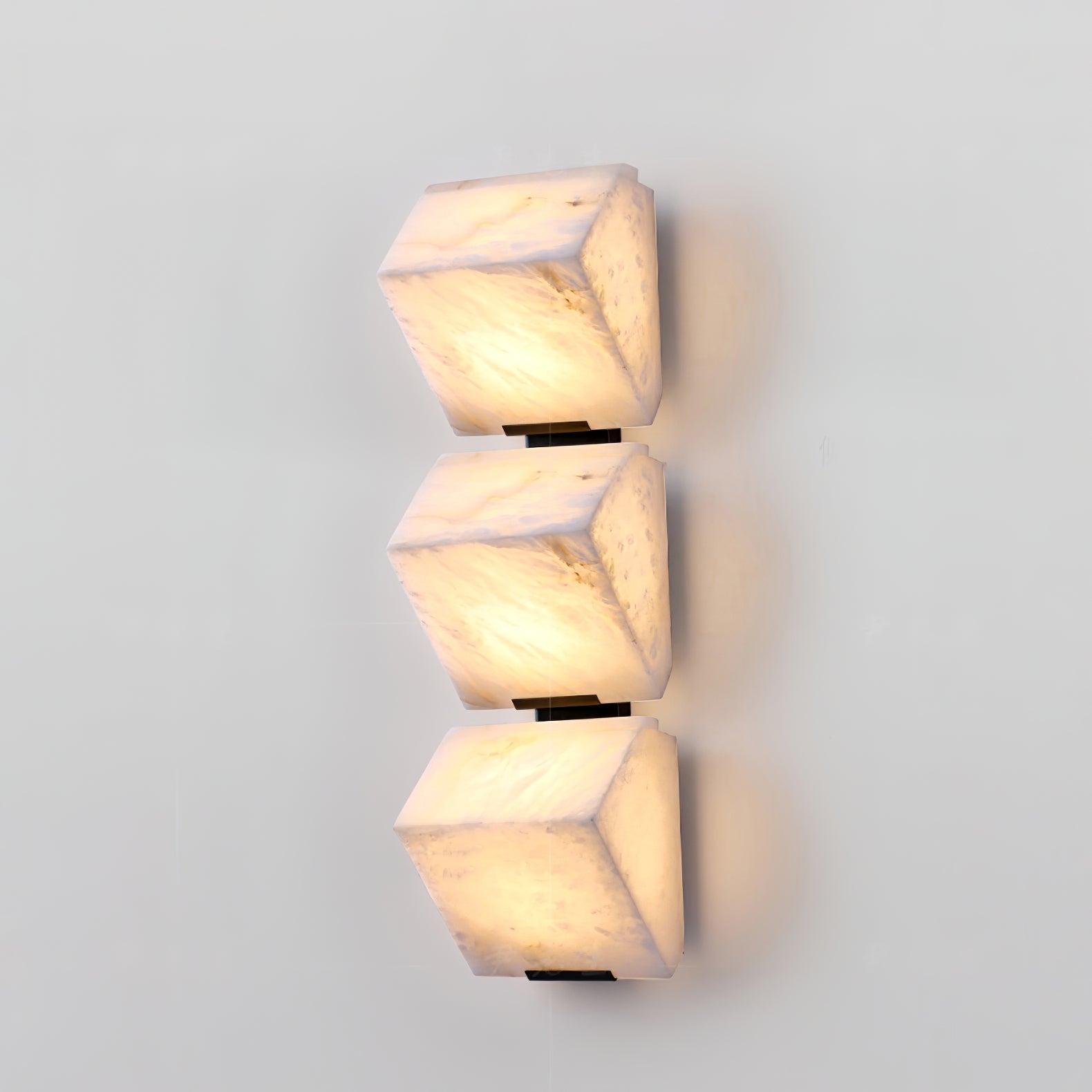 Alabaster Staircase Wall Light, Hardwired Wall Sconce, detail 6