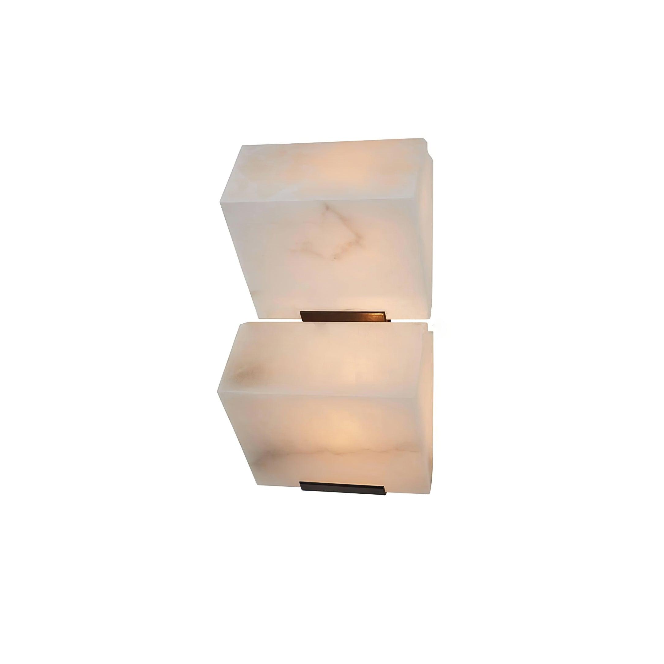 Alabaster Staircase Wall Light, Hardwired Wall Sconce, detail 14