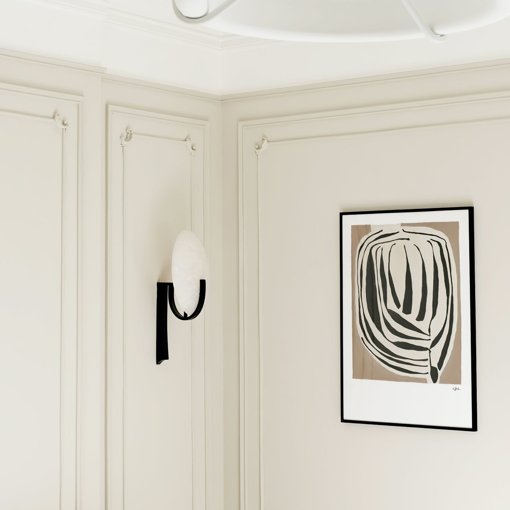 Alice Alabaster Wall Light, Hardwired Wall Sconce, detail 4